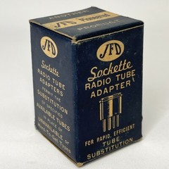 Vintage JFD Sockette 81A Radio Tube Socket Adapter Type 47 Tube to 2A5 Tube