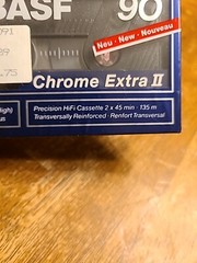 BASF Chrome Extra II 90 Precision Hifi 2 x 45 Min Cassette Tape – New Sealed