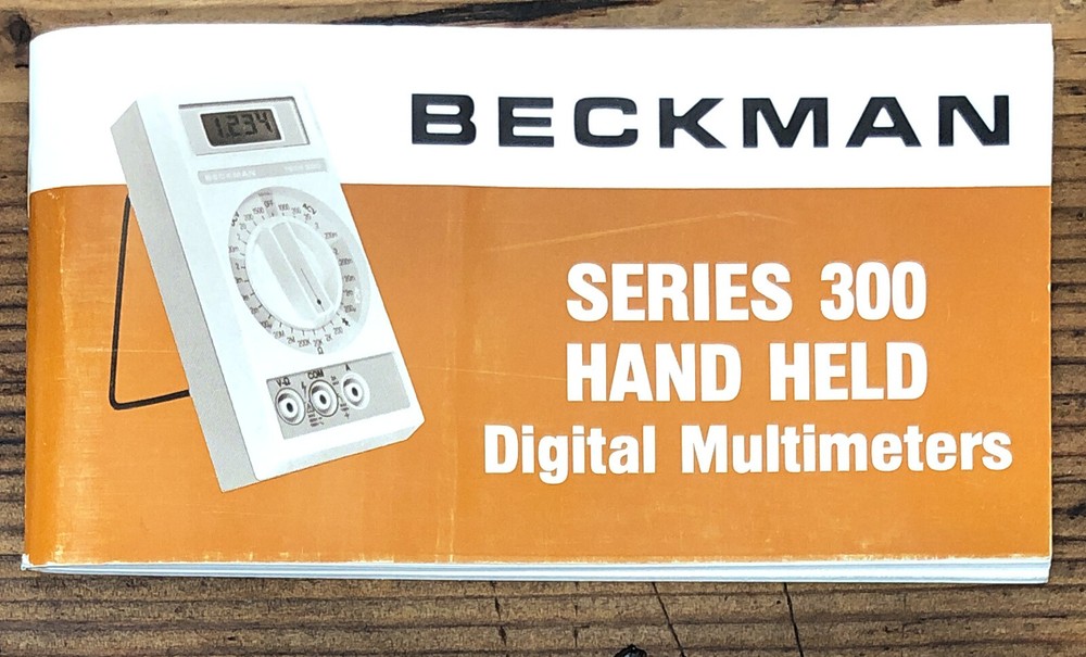 Beckman Series 300 Multimeter Owner / User Manual *Original*