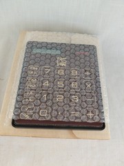 Vintage VITRONIC Solar/Battery Calculator 1980’s NIB Faux Leather Full Size Good
