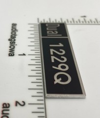 Dual 1229Q Turntable Custom Aluminum Badge for Base Plinth