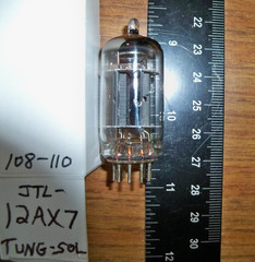 Strong TUNG-SOL Long Gray Plate Angled D Getter JTL- 12AX7 / ECC83 Tube