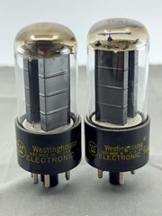 (2) Westinghouse 5Y3GT Rectifier Tubes Black Plates Tests Strong TV-7B/U