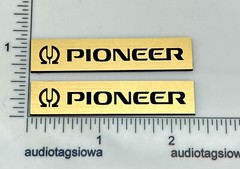 Pioneer Speaker Badge Logo -Custom Made Incised Gold 58mm 3D PAIR