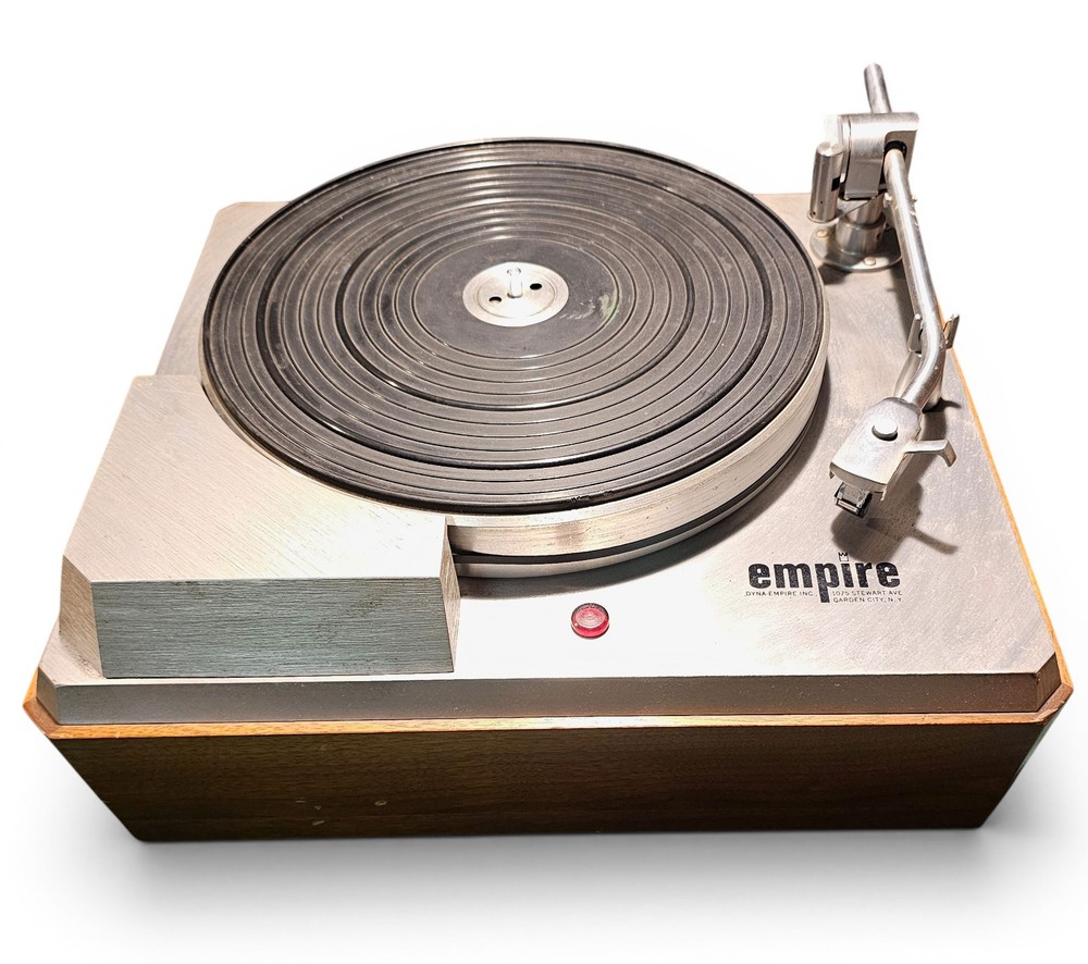 1962 Empire 298 3-Speed Turntable w/ Vintage Shure V15 Type II Cartridge TESTED
