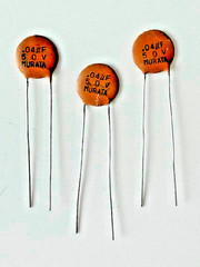 10X – .04uF @ 50V – Vintage Murata Disc FOR ELECTRIC GUITARS/BASS TONE (b)