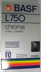 Vintage Betamax Beta Tape Lot of 4 Used Tapes BASF Model L-750 Chrome w/ Cases