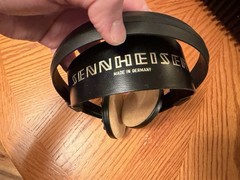 Sennheiser HD 420 Headband Headphones Black Beige Ear-Pad Double Vintage 1970s