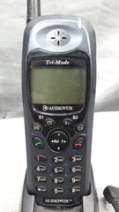 Audiovox Cell Phone Tri-Mode CDM-9000 with Desk Cradle and 2 Chargers Tested