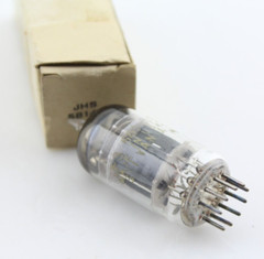 New NOS Qty 1 SYLVANIA JHS 5814A Grey Plates D Getter 1959 NOS Vintage Tube USA