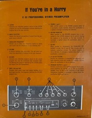 MCINTOSH C32 PREAMPLIFIER SETUP DIRECTIONS QUICK GUIDE “If You’re In A Hurry”