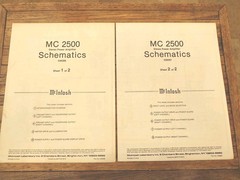 McIntosh MC 2500 Stereo Power Amplifier Schematics / Sheet 1 & 2 / Originals