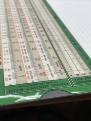 Ohmite Parallel Resistance Calculator Slide Plastic Covered 1949