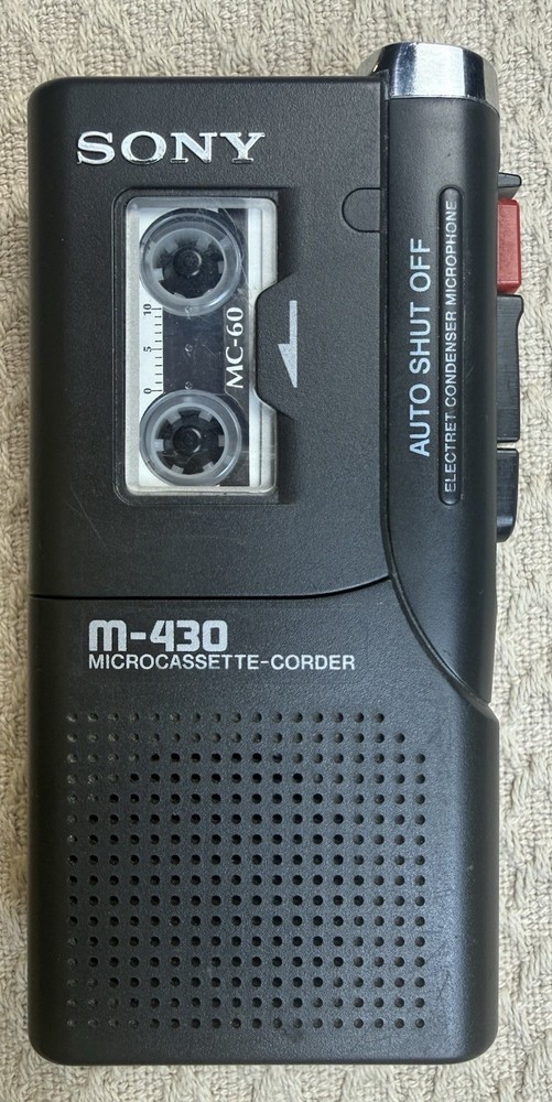 Sony M-430 Handheld Microcassette Recorder As-Is Parts or Repair