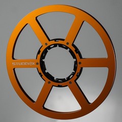 Studevox 10.5″ Edge Polished Orange Aluminium Tape Reel For Reel Tape Recorders