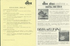 1980 DBX Discussions Dealer Newsletters Digital Disc Releases HiFi Stereo Audio