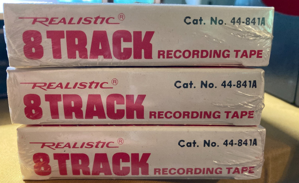 Lot Of 3 Sealed Vintage Realistic 8 Track 80 Minute Blank Tapes