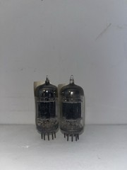 2 General Electric 5814A 12AU7 Black Plate Triple Mica TV7 Tested Strong Tubes