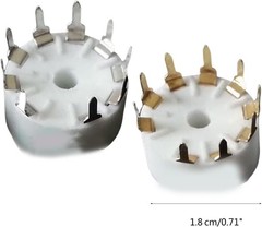 5pcs Ceramic 9 Pin B9A PCB Mount Tube Socket for 12AX7 12AT7 12AU7 E88CC 6922…