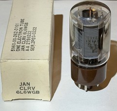 (1) GE JAN CLRV 6L6WGB / 5881 Vacuum Tube 1970 Tests Great B&K 700, 606, Fluke