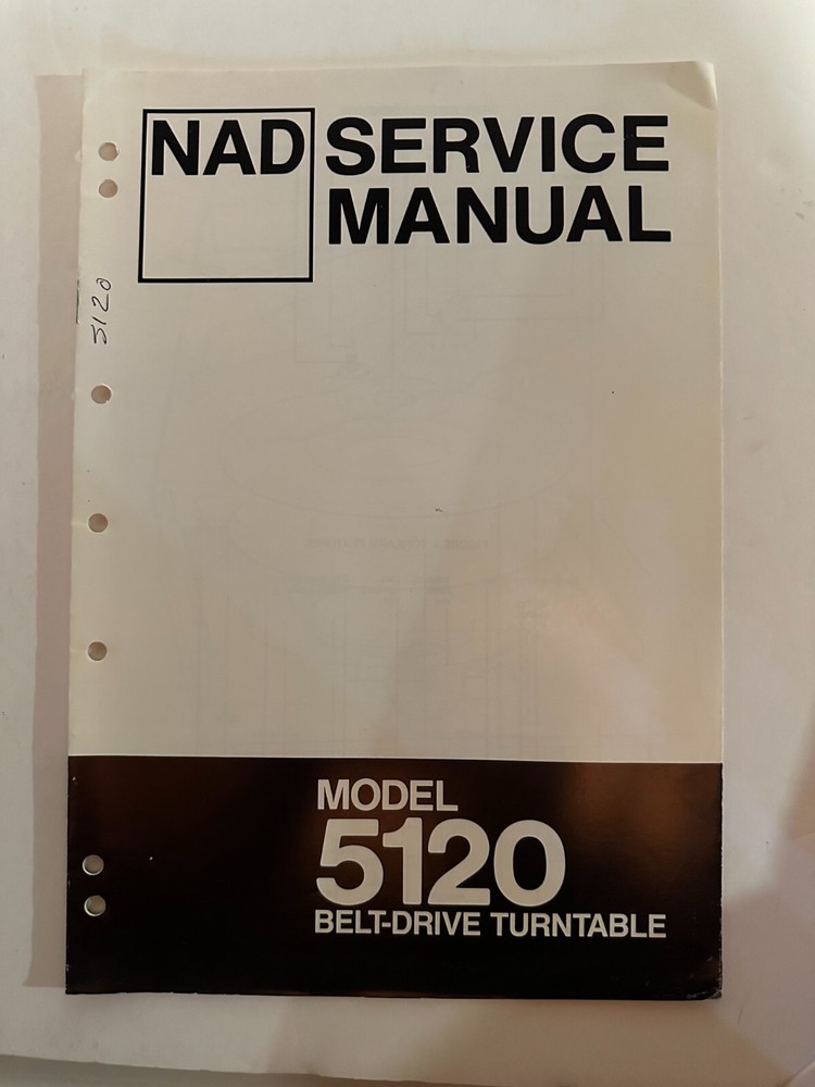 NAD Model 5120 Beltdrive Turntable Service Manual