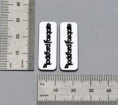 Rockford Fosgate Speaker Badge Logo Pair SMALL SIZE Custom Made
