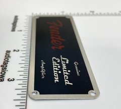 Fender Limited Edition Amplifier Badge Custom Made Aluminum