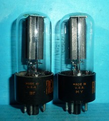 2 RCA 5Y3GT Rectifier Tubes Black Plates D Getters Matched Tests