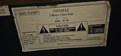 Thomas Floor Model 80-100 AmFm Radio. 34”Sounds, Looks Great! Cassette Needs TLC