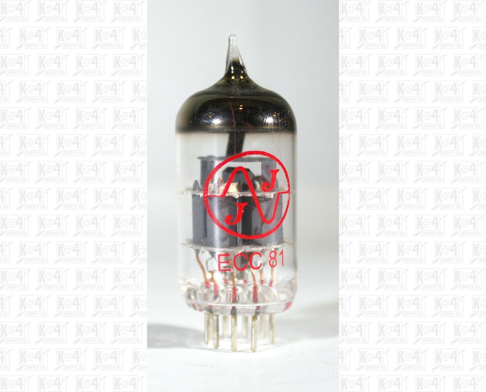 JJ Electronics ECC81 (12AT7) Vacuum Tube Slovakia Tested Gray Plates Red Label