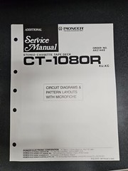 Pioneer CT-1080R Cassette Deck Circuit Diagram Service Manual w/Microfiche