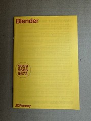 Vintage Instruction Manual JC Penney Blender Recipes Booklet 5659 5666 5672