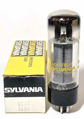 1 Sylvania Mullard XF2 O Getter 6CA7 EL34 Vacuum Tube Tested NOS TV7