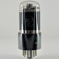(1) Tested 1957 Sylvania 32L7GT Tube Black Glass Date Code 7-13 32L7 GT Tube (a)