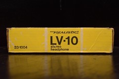 Vintage Realistic LV-10 Headphones w Box 70/80s Radio Shack USA (No Foam) READ