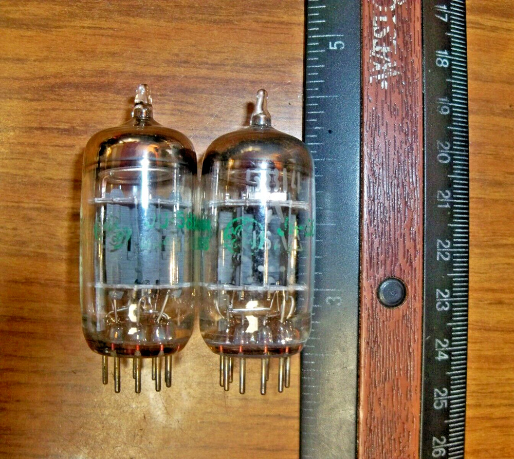 2 Strong Matched GE Short Gray Plate Solid O Getter JG-5814A Tubes Support Rods