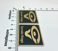 Cerwin Vega D9 Speaker Badge Logo Emblem Custom Made Gold Aluminum