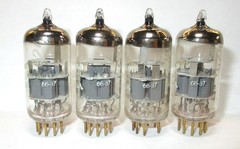 Amperex 6922 Tube Matched Quad Gold Pins NOS Tested Very Strong Original Boxes