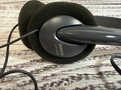 Vintage Aiwa HP-MO28 Plug-In Headphones with Adjustable Headband – Working!