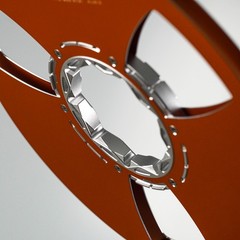 Studevox 10.5″ Edge Polished Orange Aluminium Tape Reel For Reel Tape Recorders