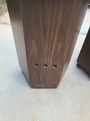 PAIR EMPIRE GRENADIER 6000 SPEAKERS Round Marble Table Top Vintage -PLEASE READ