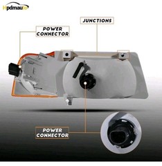 Front Driver Side Right Headlight with Corner Lamp for Peterbilt 385/377 Trucks