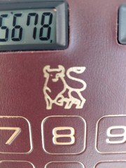 Vintage VITRONIC Solar/Battery Calculator 1980’s NIB Faux Leather Full Size Good