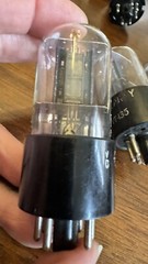 Match Pair NOS 12J5 GT VT-135 Audio Tubes Black Plates NU Label / Both RCA