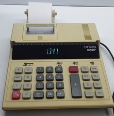 Vintage Citizen printing electronic calculator 200DP 240v AC Malaysia
