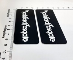 Rockford Fosgate Speaker Badge Logo Custom Made Aluminum Pair Black Version