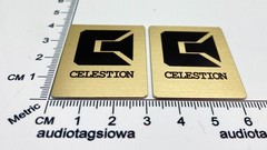 Celestion Speaker Badge Logo Emblem PAIR Gold Aluminum Custom Made