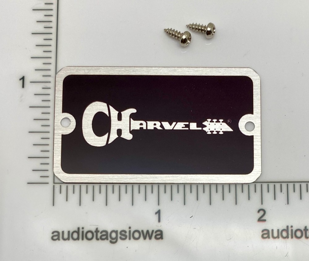 Charvel Guitar Case Logo Badge Custom Made Silver Aluminum