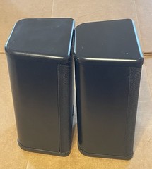 PAIR OF VINTAGE ADVENT MINI INDOOR/OUTDOOR SPEAKERS BLACK