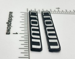 Crown Audio Badge Logo Pair Silver Incised Acrylic Self Stick